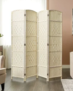 Divisorio per ambienti a 4 pannelli LAPPAGO Beige chiaro 163 cm 170 cm