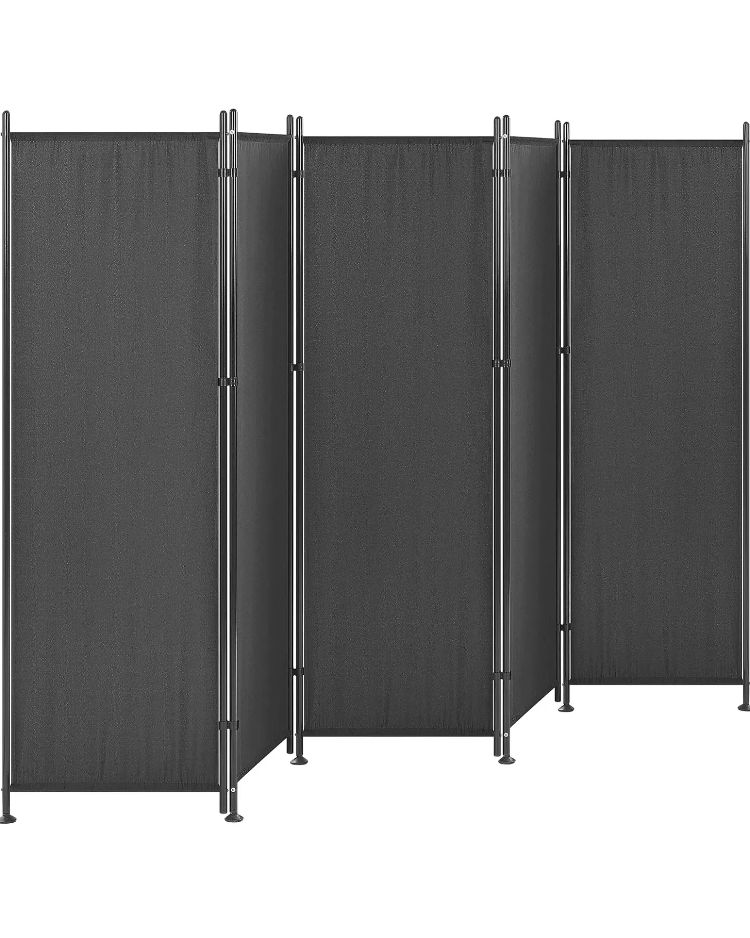 Divisorio per ambienti a 5 pannelli NARNI Nero 270 cm 170 cm