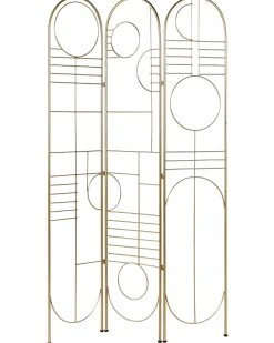 Divisorio per ambienti a 3 pannelli TURANIA Oro 100 cm 170 cm