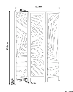 Divisorio per ambienti a 3 pannelli VERNAGO Marrone chiaro 122 cm 170 cm
