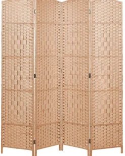Divisorio per ambienti a 4 pannelli LAPPAGO Naturale 163 cm 170 cm