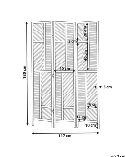 Divisorio per ambienti a 3 pannelli LAMEZIA Marrone chiaro 117 cm 180 cm