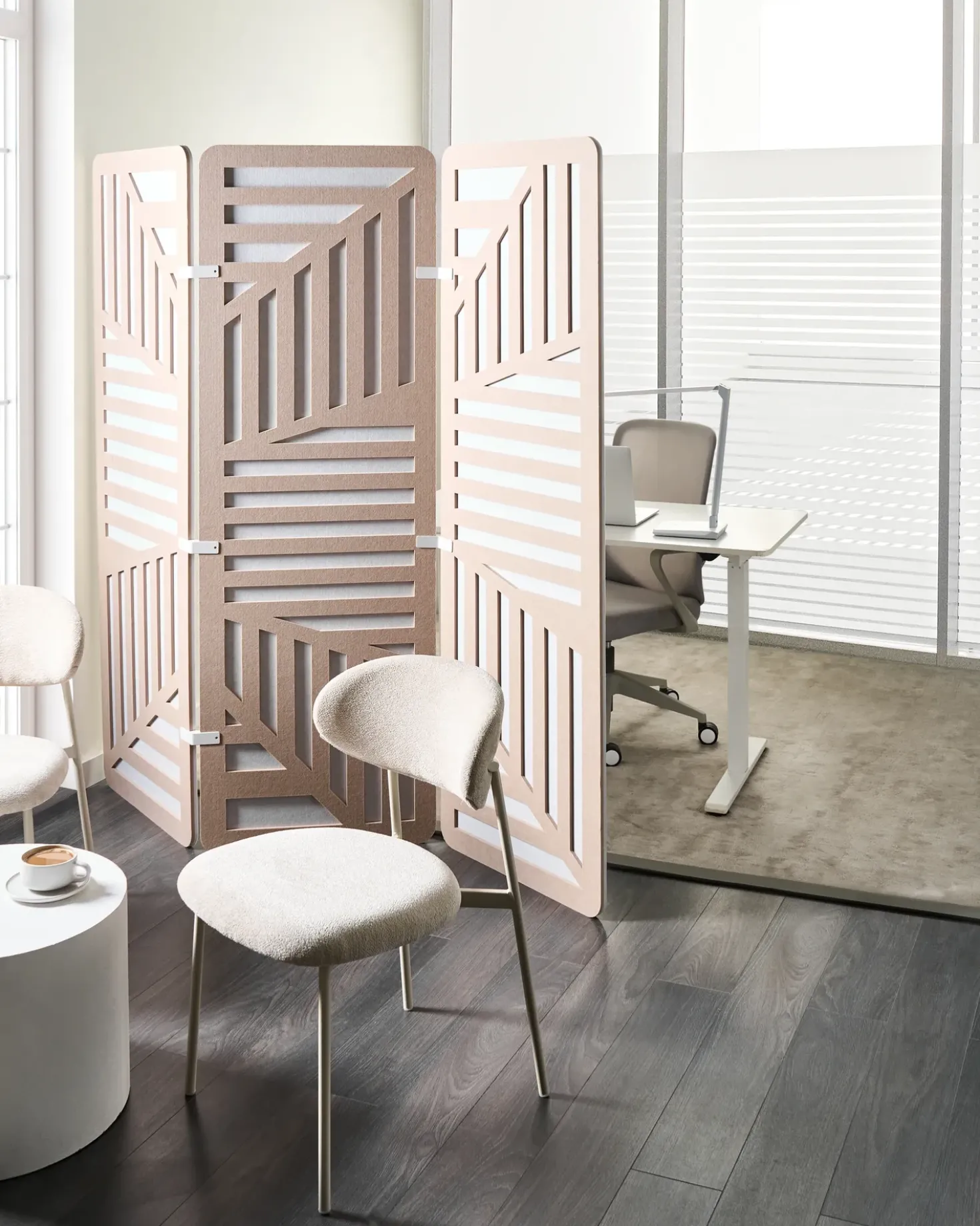 Divisorio per ufficio FUTURA 180 x 180 cm Beige
