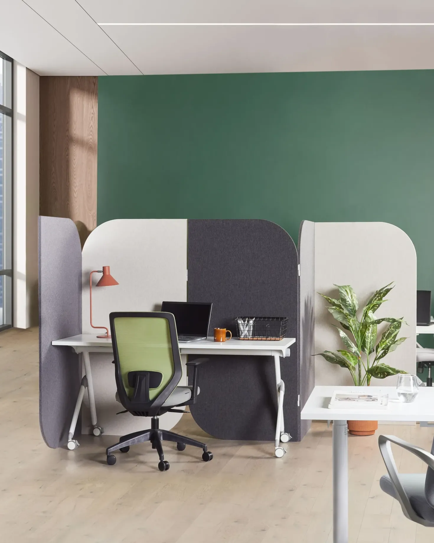 Divisorio per ufficio SHADY 400 x 160 cm Grigio