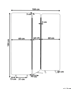 Divisorio per ufficio STANDI 184 x 184 cm Grigio chiaro