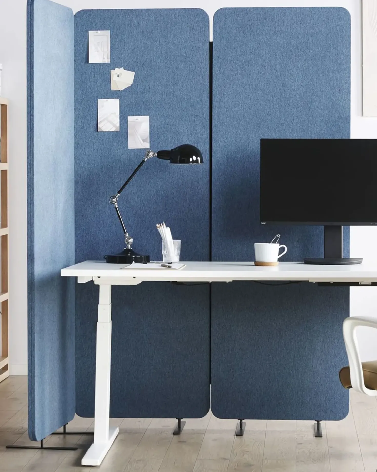 Divisorio per ufficio STANDI 184 x 184 cm Blu