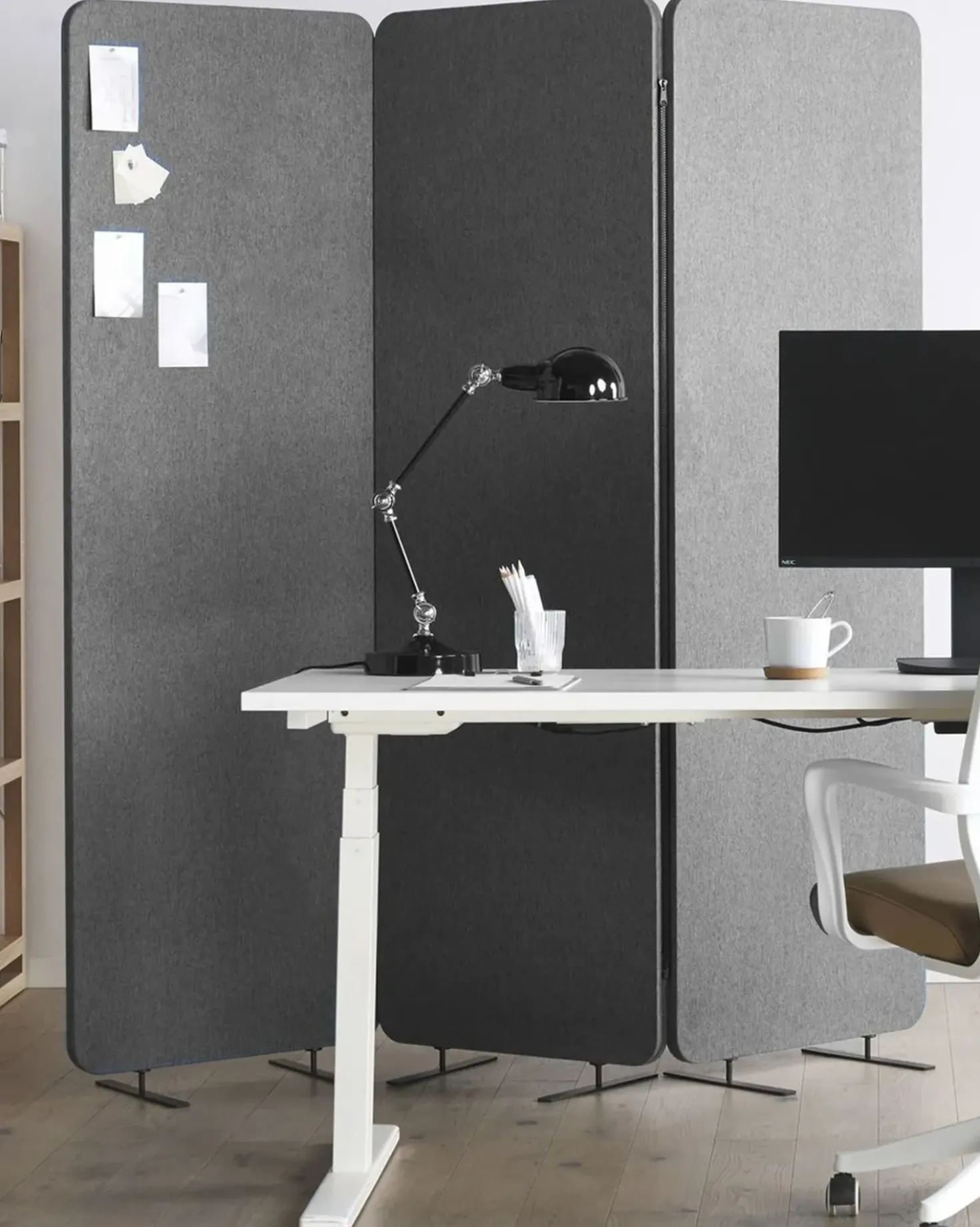 Divisorio per ufficio STANDI 184 x 184 cm Grigio