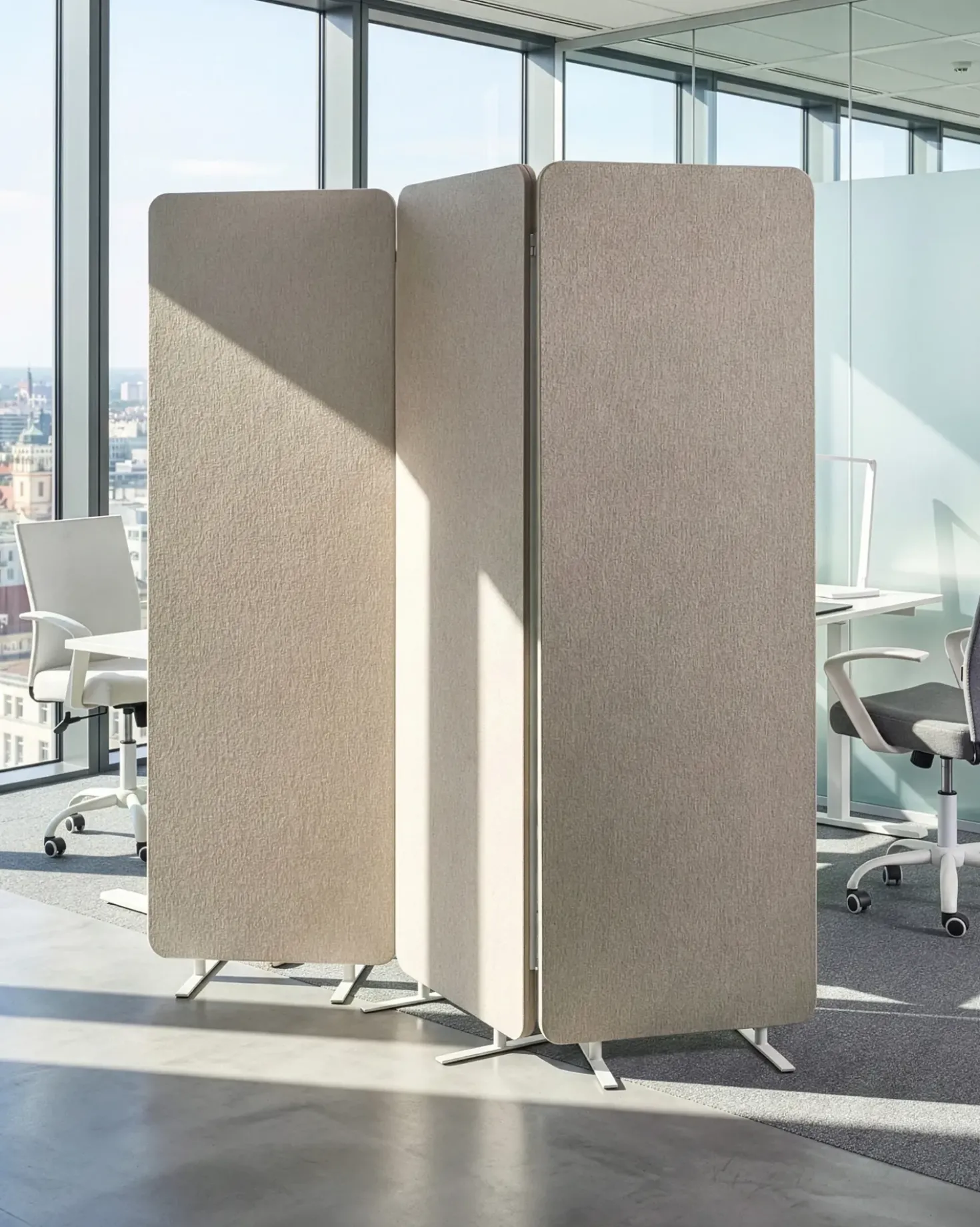 Divisorio per ufficio STANDI 184 x 184 cm Beige