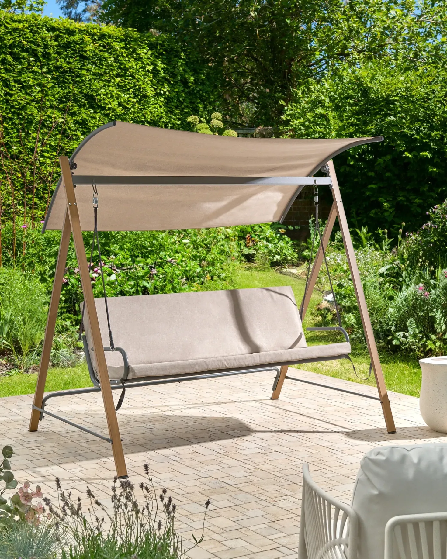 Dondolo da giardino BONAGIA Metallo Beige