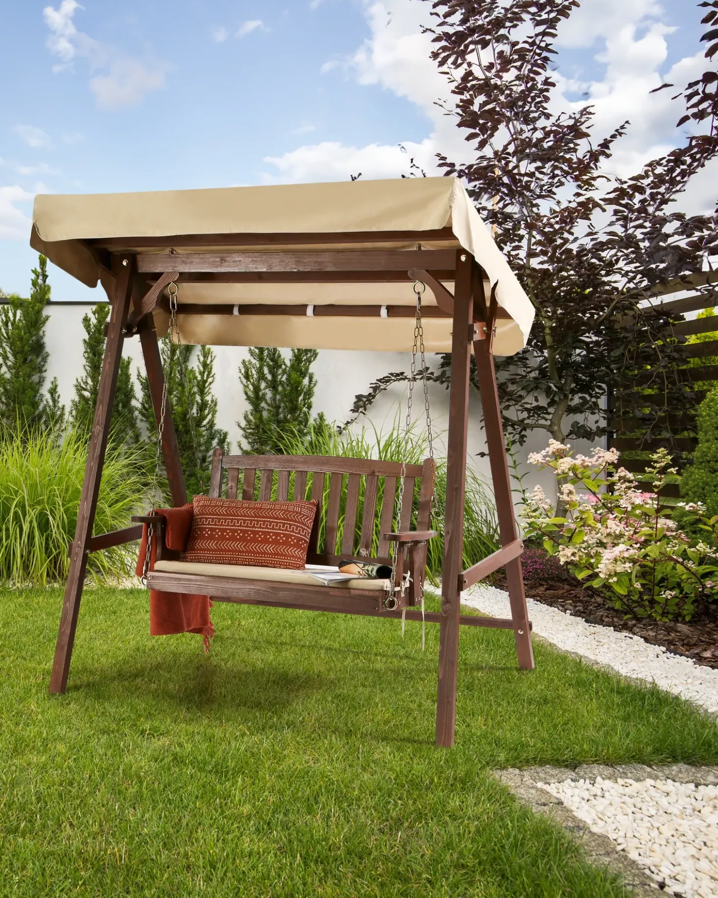 Dondolo da giardino CAVIOLA Legno di abete Marrone scuro
