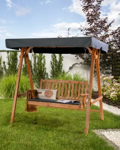 Dondolo da giardino FIBBIALLA Legno di abete Marrone