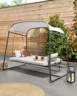 Dondolo da giardino MARSCIANO Metallo Grigio chiaro