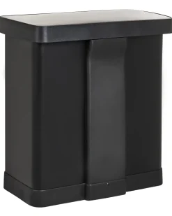 Doppio cestino per i rifiuti 60 L ECOSORT Metallo Nero