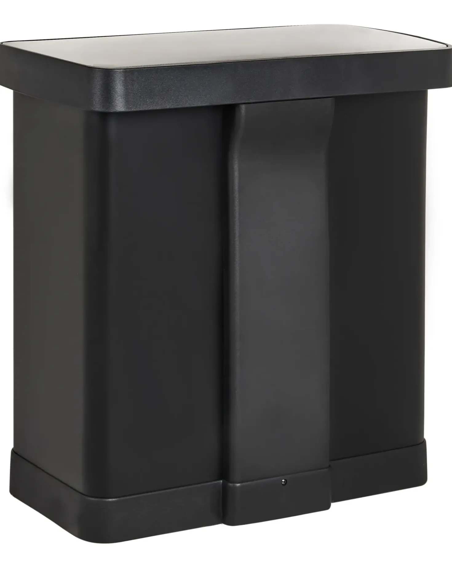 Doppio cestino per i rifiuti 60 L ECOSORT Metallo Nero