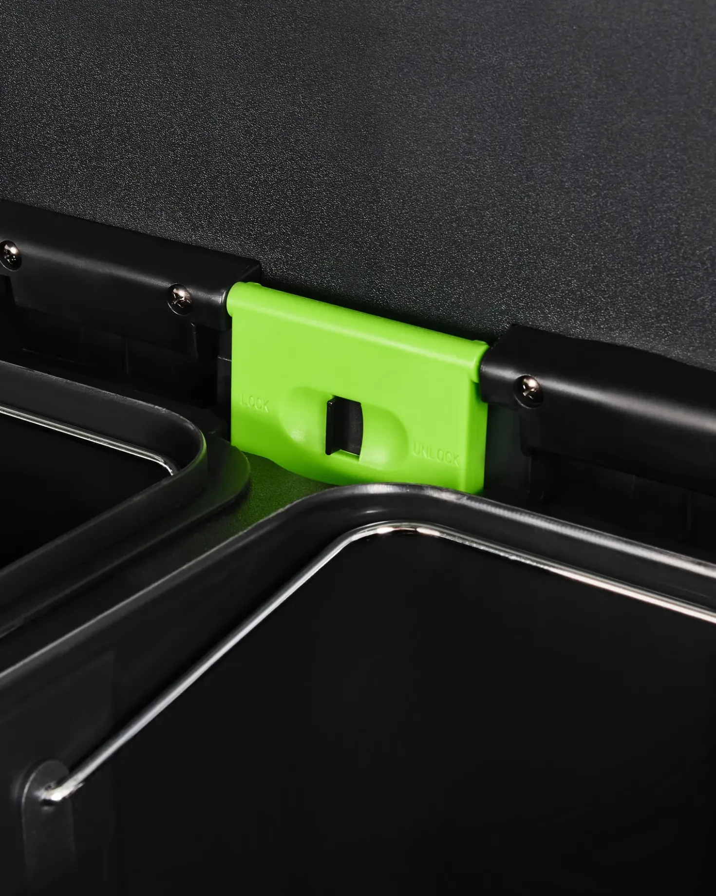 Doppio cestino per i rifiuti 60 L ECOSORT Metallo Nero