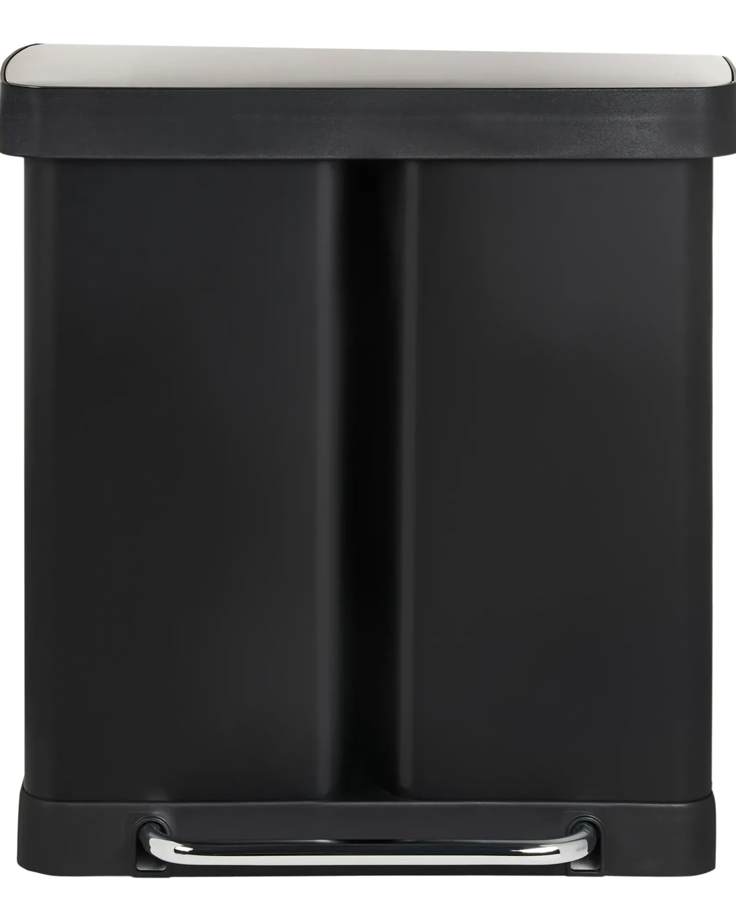 Doppio cestino per i rifiuti 60 L ECOSORT Metallo Nero