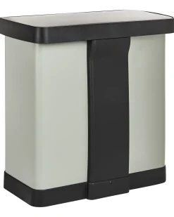 Doppio cestino per i rifiuti 60 L ECOSORT Metallo Verde chiaro