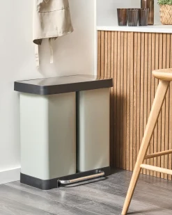 Doppio cestino per i rifiuti 60 L ECOSORT Metallo Verde chiaro