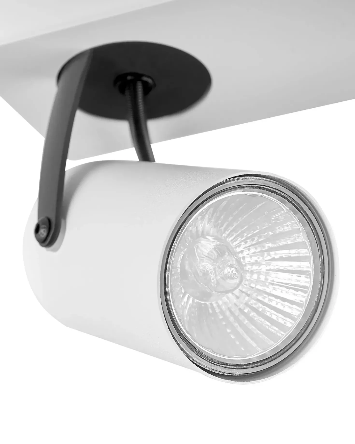 Faretto a 4 luci KLIP Regolabile Metallo Bianco