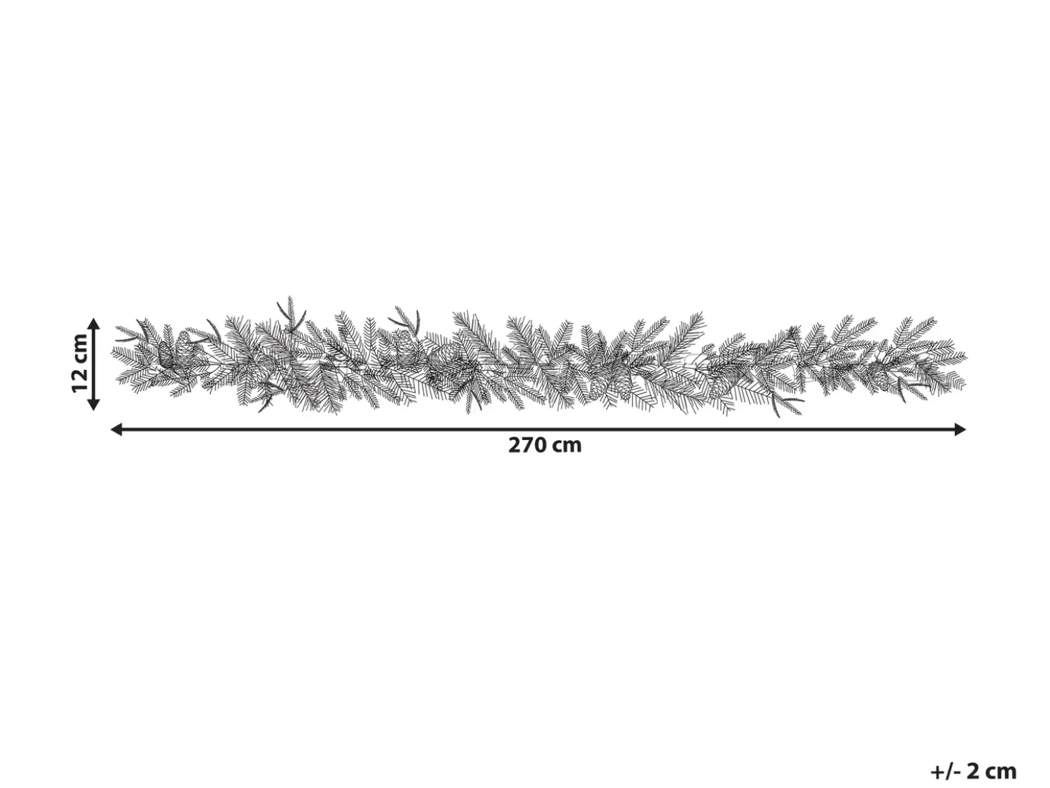 Festone di Natale LED KAMERUN 270 cm Verde