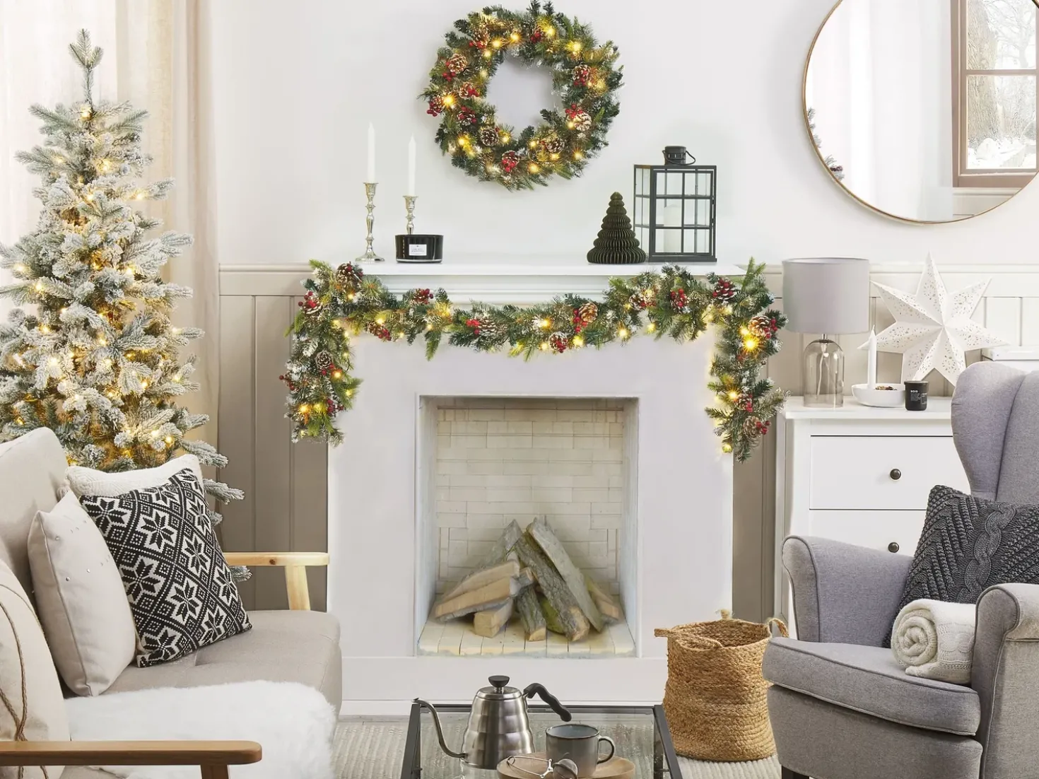 Festone di Natale LED PAIMIO 180 cm Verde