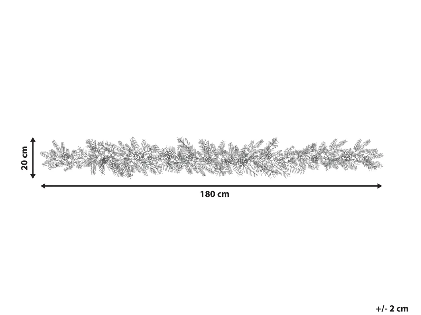 Festone di Natale LED PAIMIO 180 cm Verde