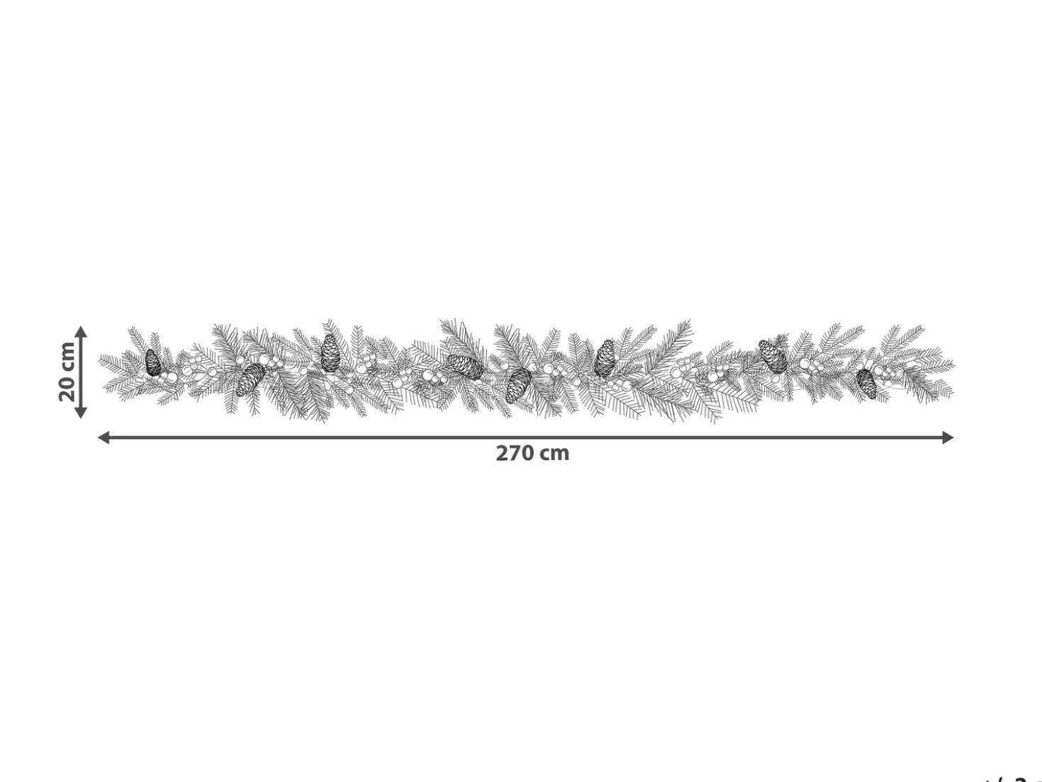 Festone di Natale LED TENALA 270 cm Verde