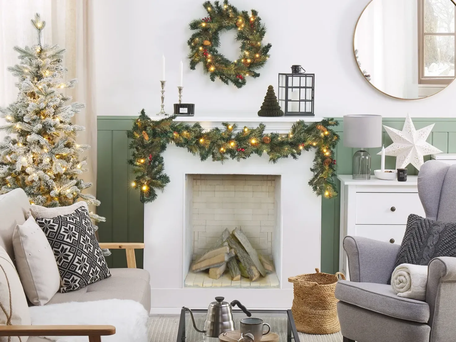 Festone di Natale LED TENALA 180 cm Verde