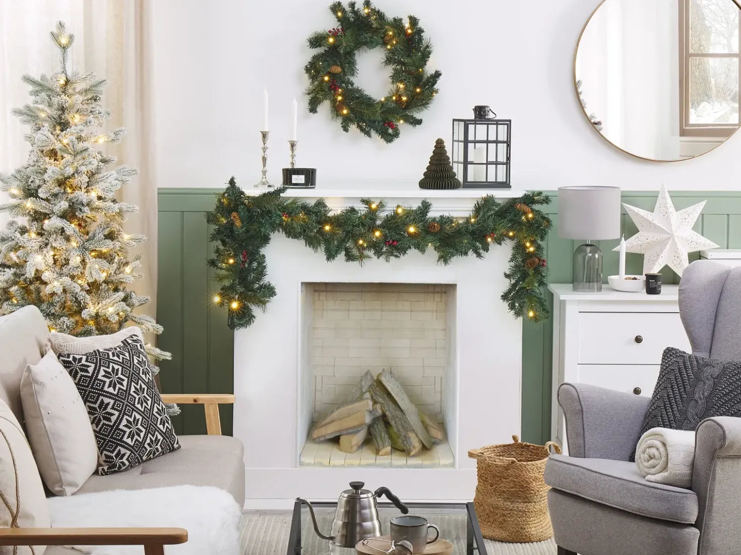 Festone di Natale LED TENALA 180 cm Verde