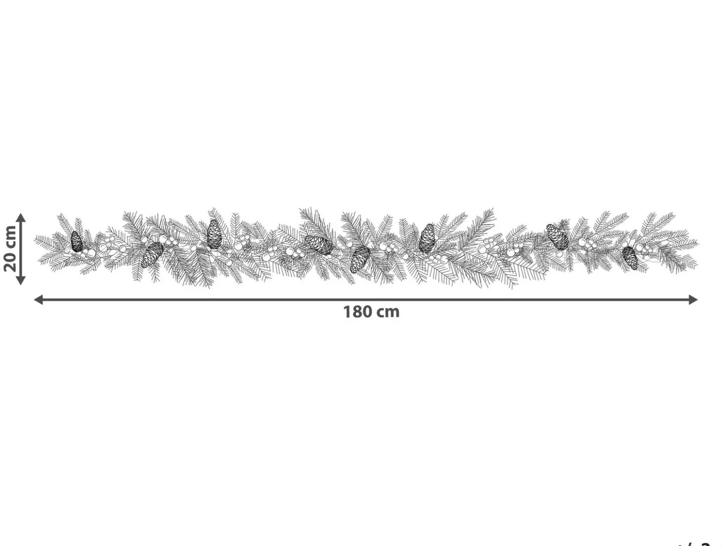 Festone di Natale LED TENALA 180 cm Verde