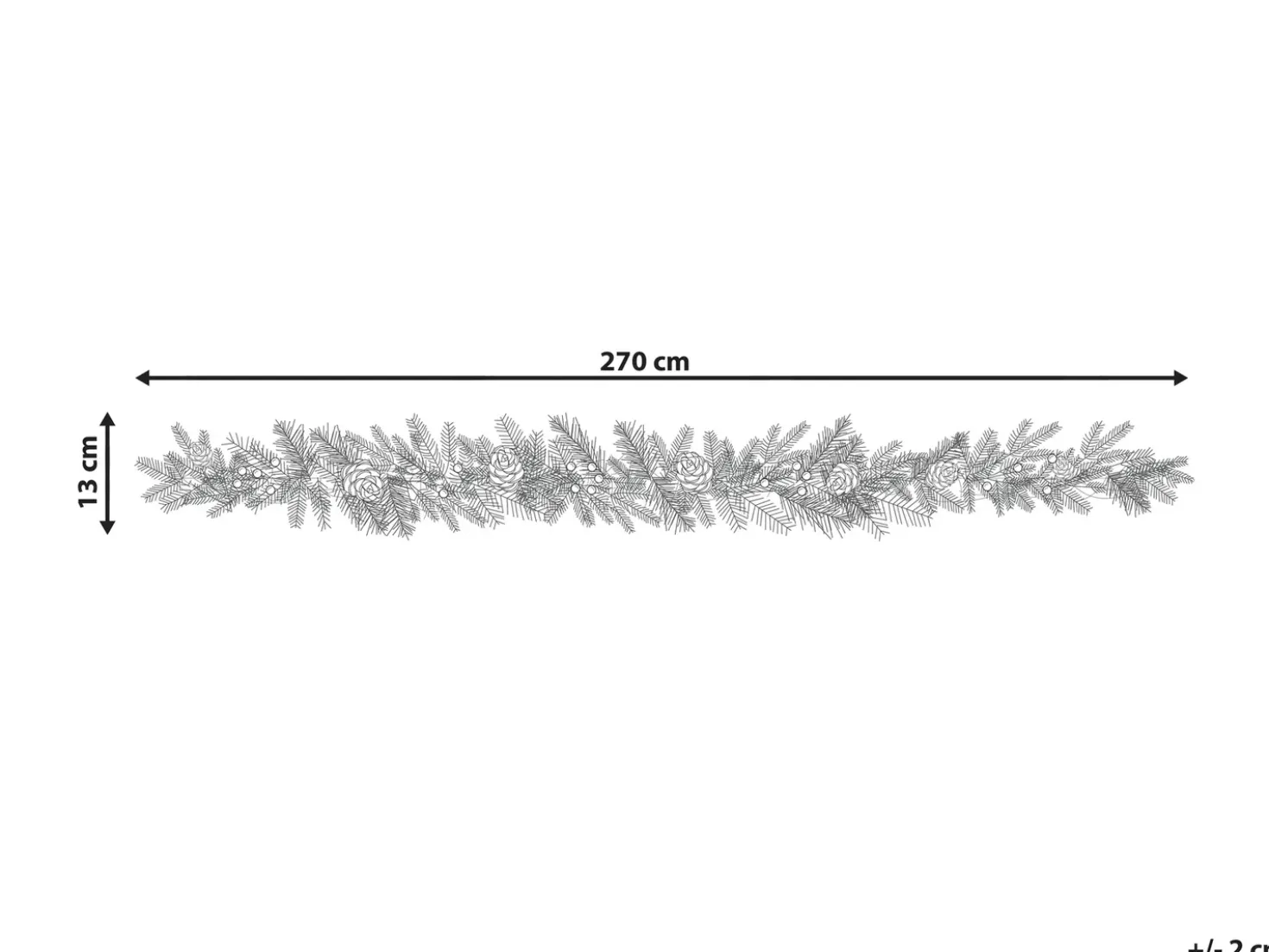 Festone di Natale LED WAPTA 270 cm Verde