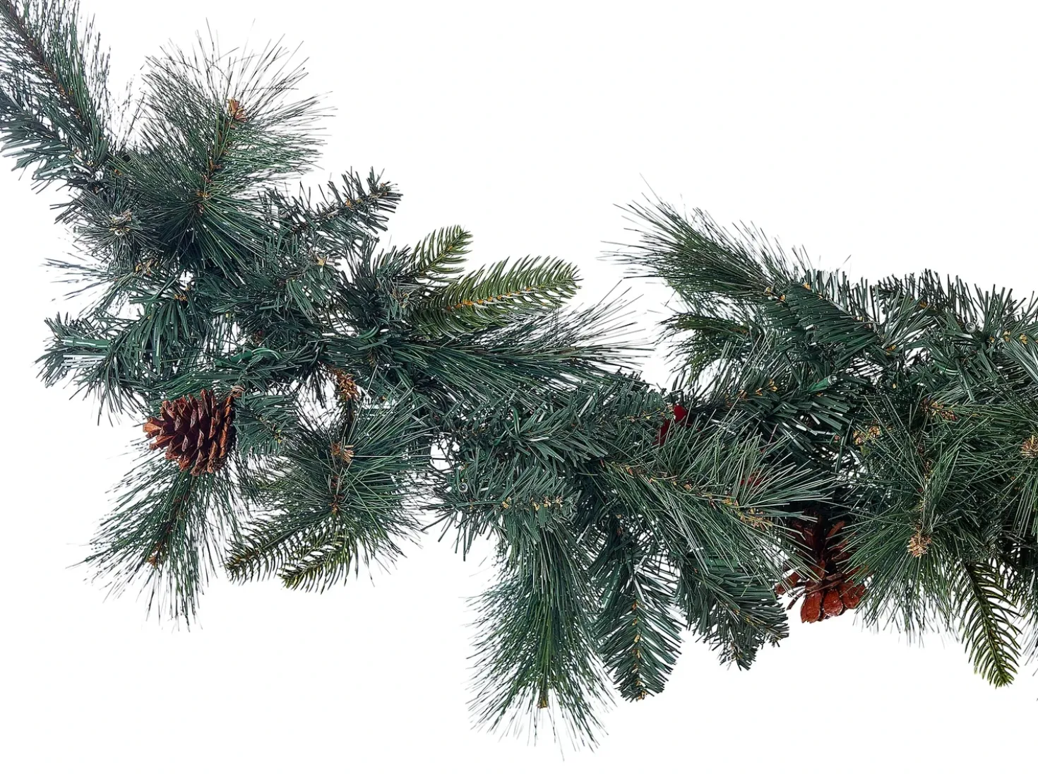 Festone di Natale LED WHITEHORN 180 cm Verde scuro