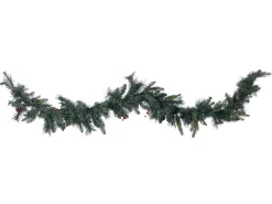 Festone di Natale LED WHITEHORN 180 cm Verde scuro