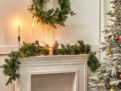 Festone di Natale LED WHITEHORN 180 cm Verde scuro