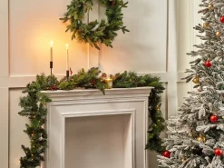 Festone di Natale LED WHITEHORN 270 cm Verde scuro