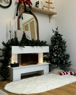 Festone di Natale LED WHITEHORN 270 cm Verde scuro