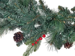 Festone di Natale LED WHITEHORN 270 cm Verde scuro