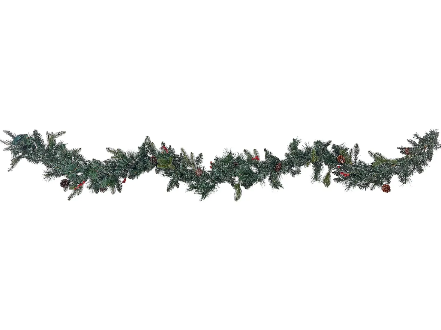 Festone di Natale LED WHITEHORN 270 cm Verde scuro