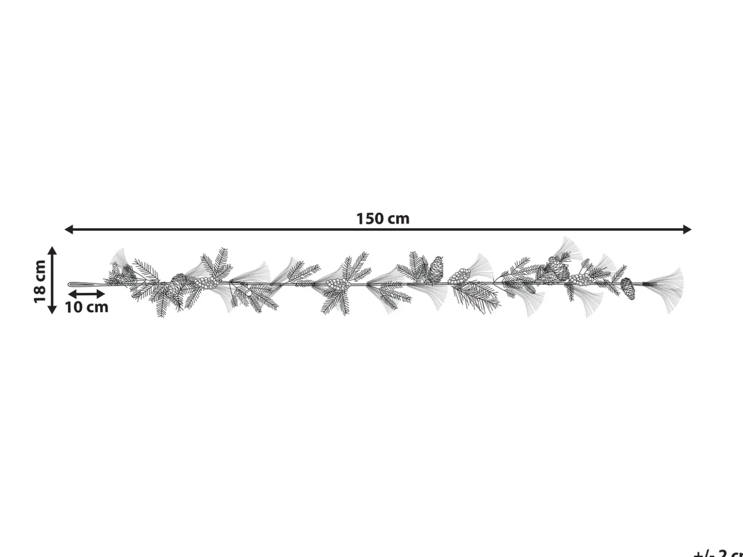 Festone di Natale SORIA 150 cm Verde