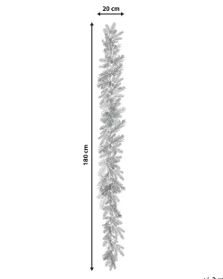 Festone natalizio innevato LED SUNDO 180 cm Bianco