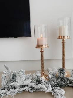 Festone natalizio innevato LED SUNDO 180 cm Bianco
