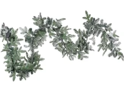 Festone natalizio innevato LED SUNDO 180 cm Bianco
