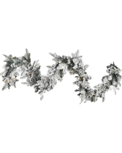 Festone natalizio innevato LED SUNDO 180 cm Bianco