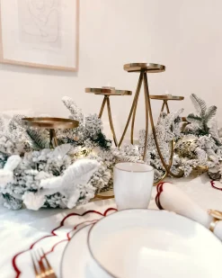 Festone natalizio innevato LED SUNDO 180 cm Bianco
