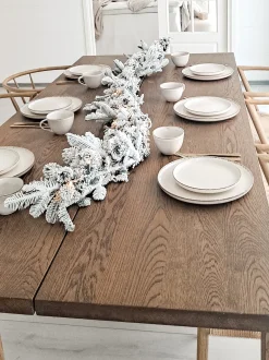 Festone natalizio innevato LED SUNDO 180 cm Bianco