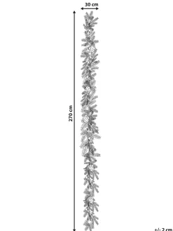 Festone natalizio innevato LED WHITEHORN 270 cm Bianco