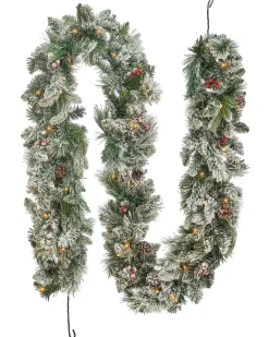 Festone natalizio innevato LED WHITEHORN 270 cm Bianco