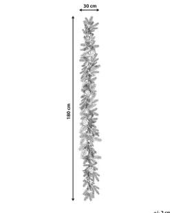 Festone natalizio innevato LED WHITEHORN 180 cm Bianco