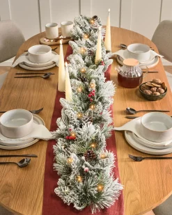 Festone natalizio innevato LED WHITEHORN 180 cm Bianco