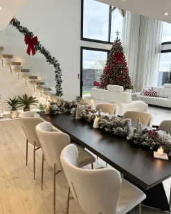 Festone natalizio innevato LED WHITEHORN 180 cm Bianco